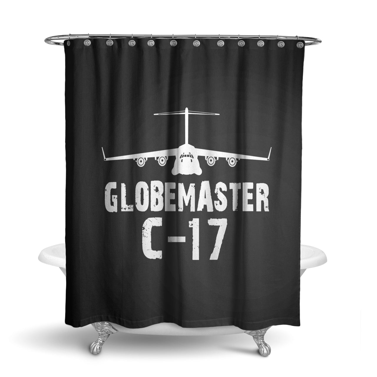 GlobeMaster C-17 & Plane Designed Shower Curtains