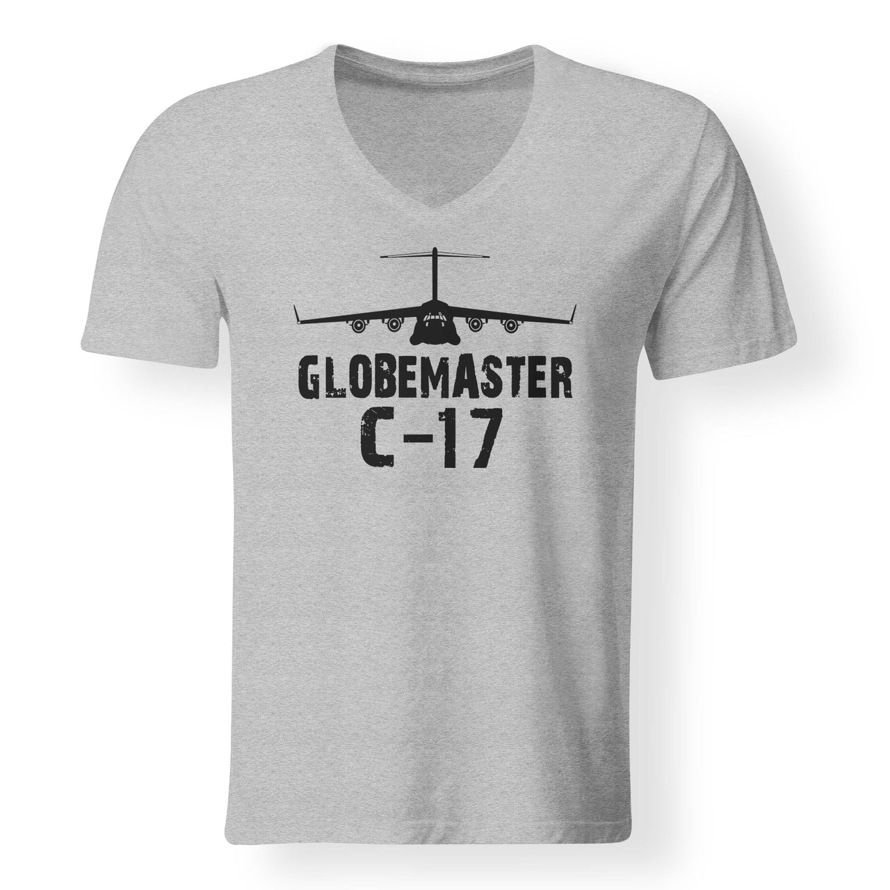 GlobeMaster C-17 & Plane Designed V-Neck T-Shirts