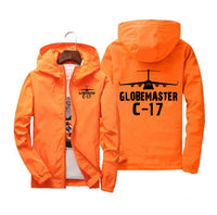 Thumbnail for GlobeMaster C-17 & Plane Designed Windbreaker Jackets