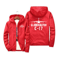 Thumbnail for GlobeMaster C-17 & Plane Designed Windbreaker Jackets