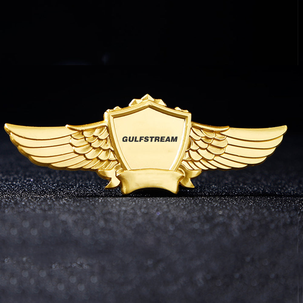 Gulfstream & Text Designed Badges
