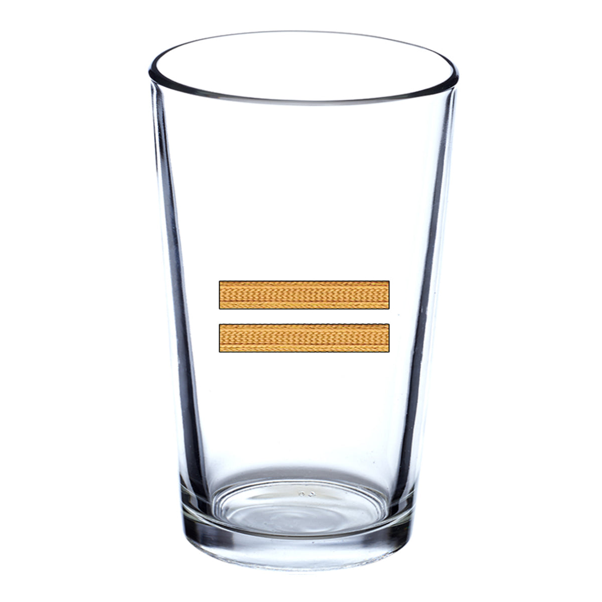 Golden Pilot Epaulettes (2 Lines) Designed Beer & Water Glasses