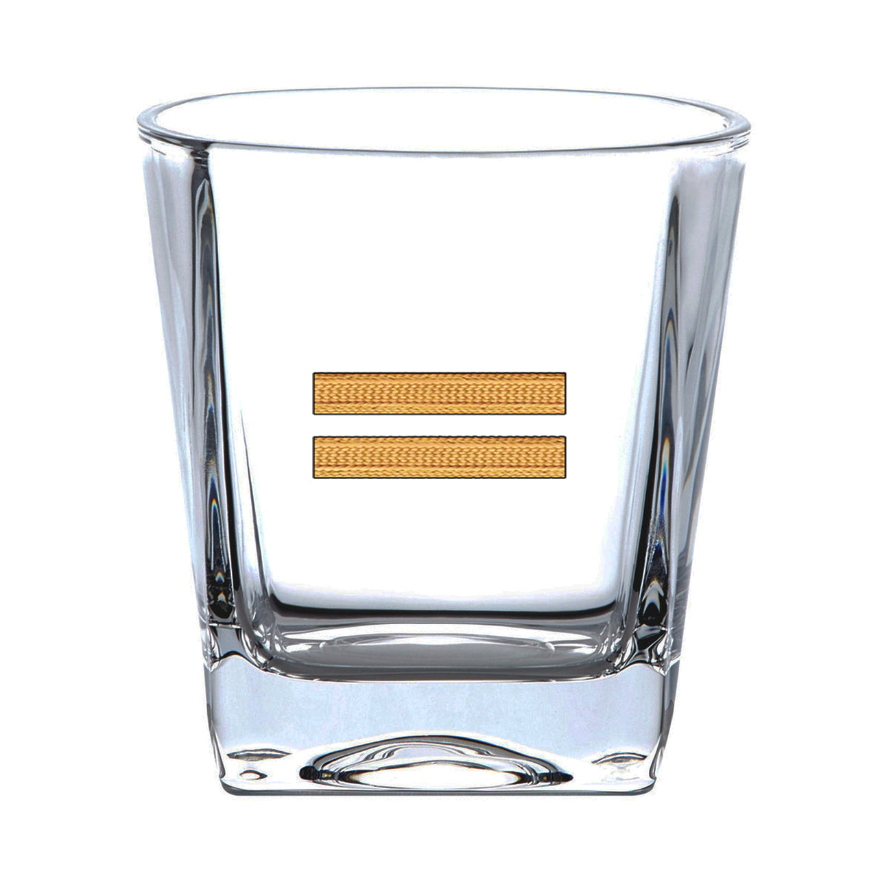 Golden Pilot Epaulettes 2 Lines Designed Whiskey Glass