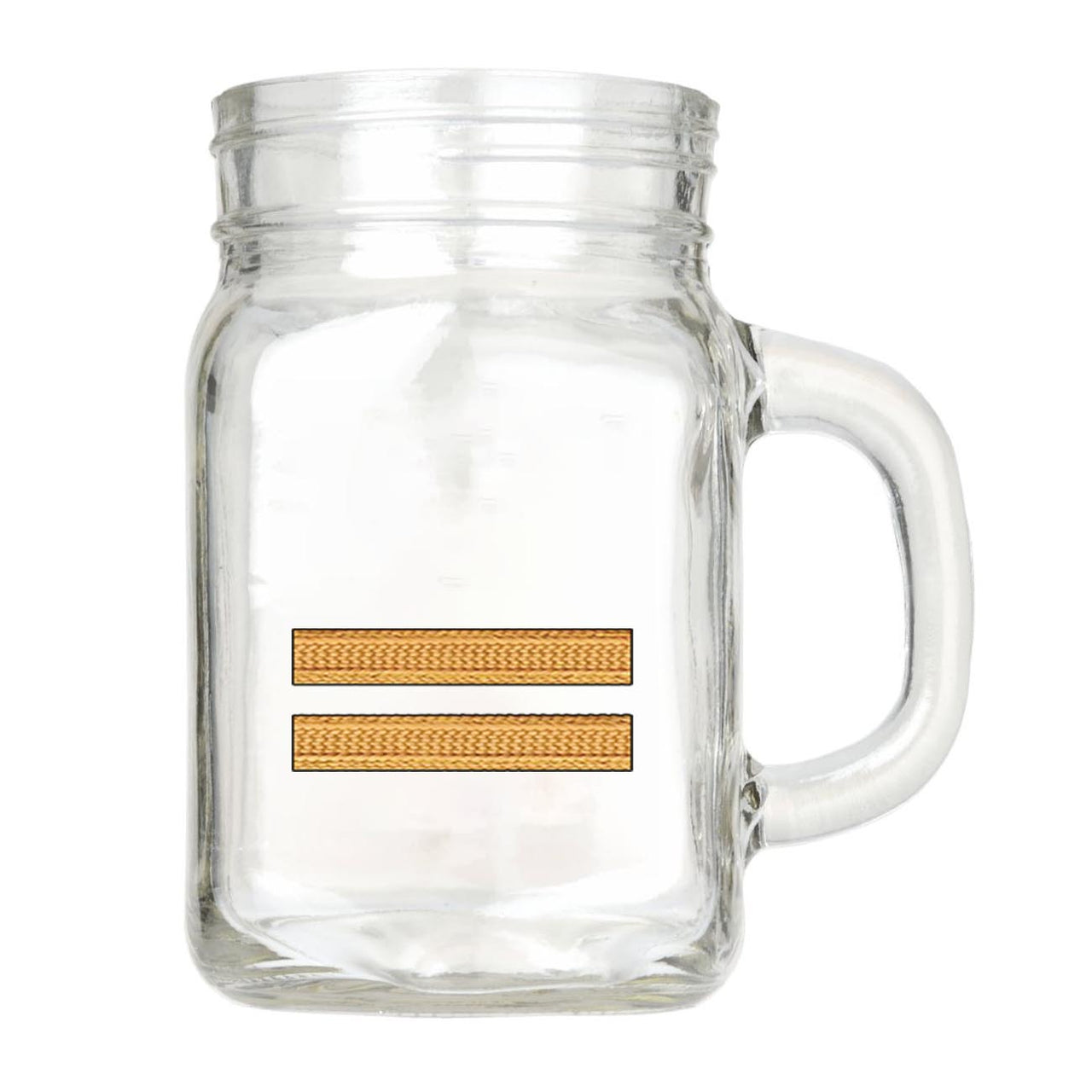 Golden Pilot Epaulettes (2 Lines) Designed Cocktail Glasses
