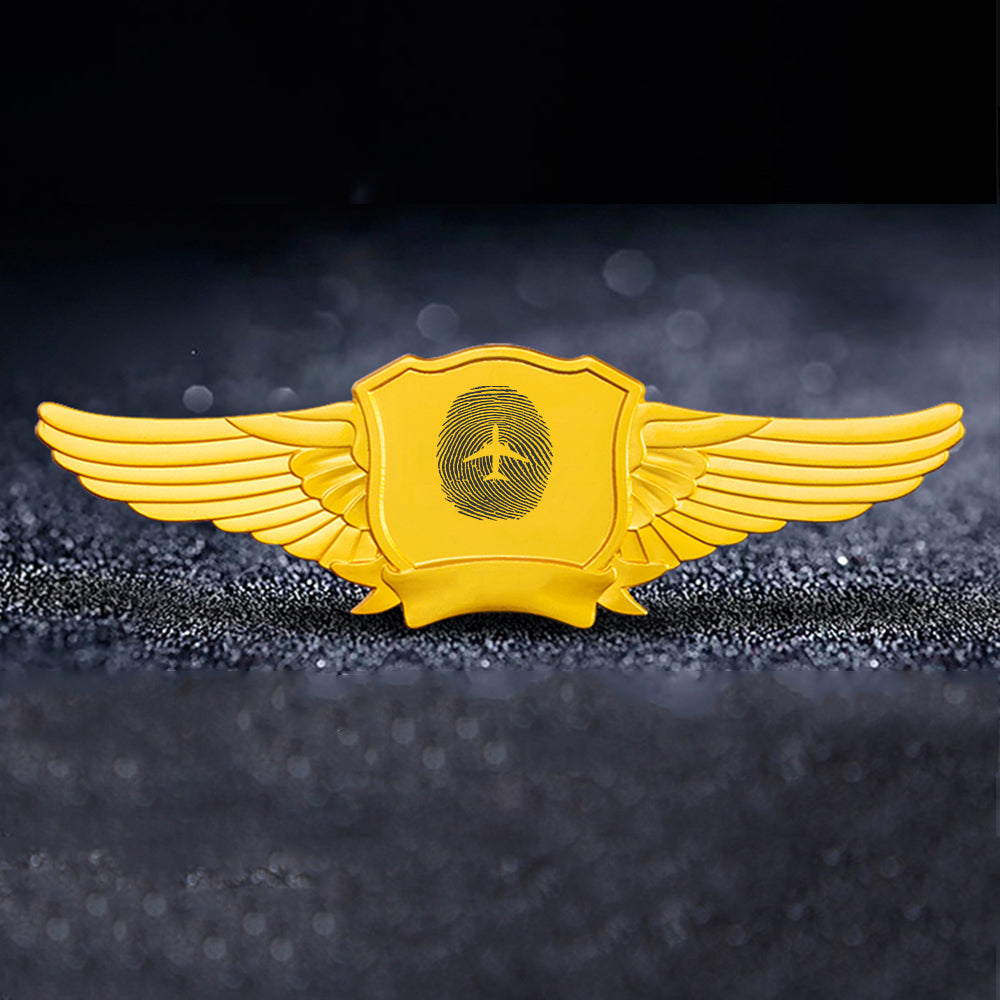 Aviation Finger Print Designed Badges