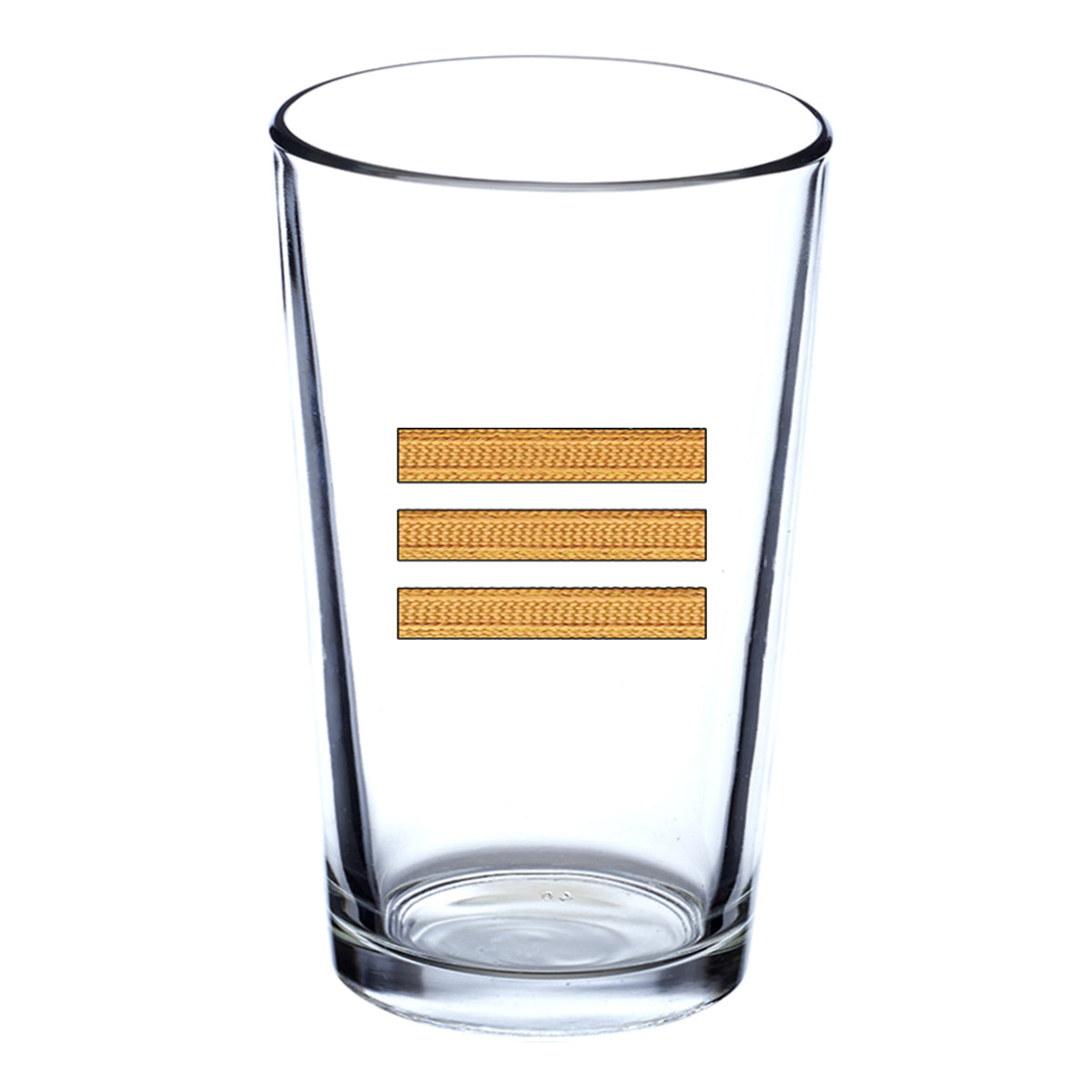 Golden Pilot Epaulettes (3 Lines) Designed Beer & Water Glasses