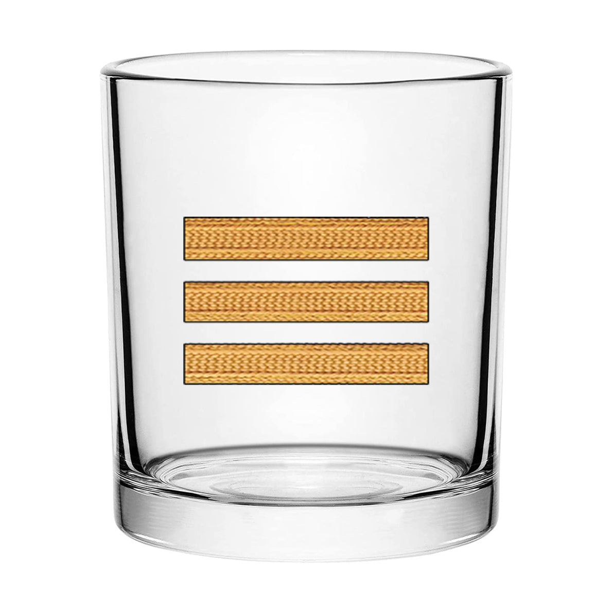 Golden Pilot Epaulettes (3 Lines) Designed Special Whiskey Glasses