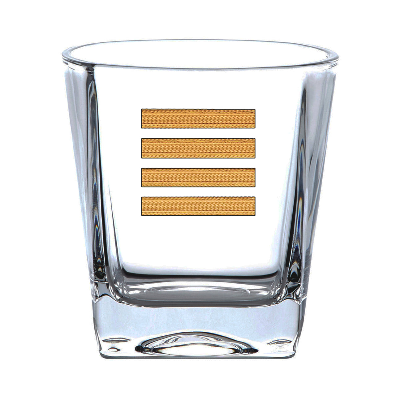 Golden Pilot Epaulettes 4 Lines Designed Whiskey Glass