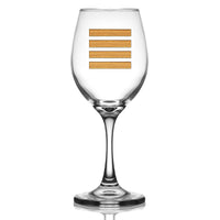Thumbnail for Golden Pilot Epaulettes (4 Lines) Designed Wine Glasses