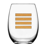 Thumbnail for Golden Pilot Epaulettes 4 Lines Designed Water & Drink Glasses