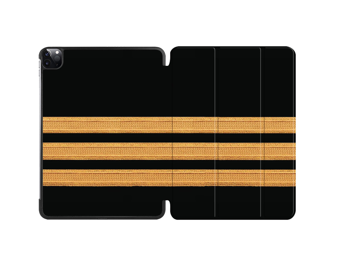 Customizable Golden Pilot Epaulettes (3 Lines) Designed iPad Cases