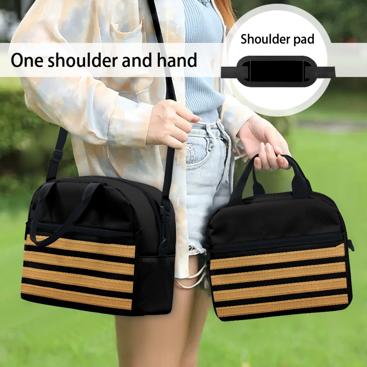 Golden Pilot Epaulettes (4,3,2 Lines) Designed Lunch Bags
