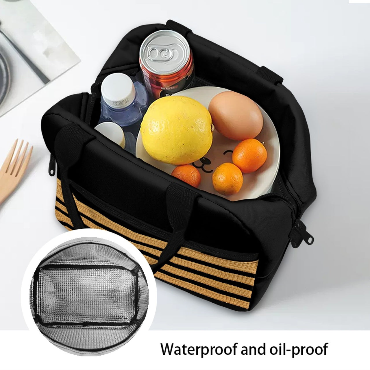 Golden Pilot Epaulettes (4,3,2 Lines) Designed Lunch Bags