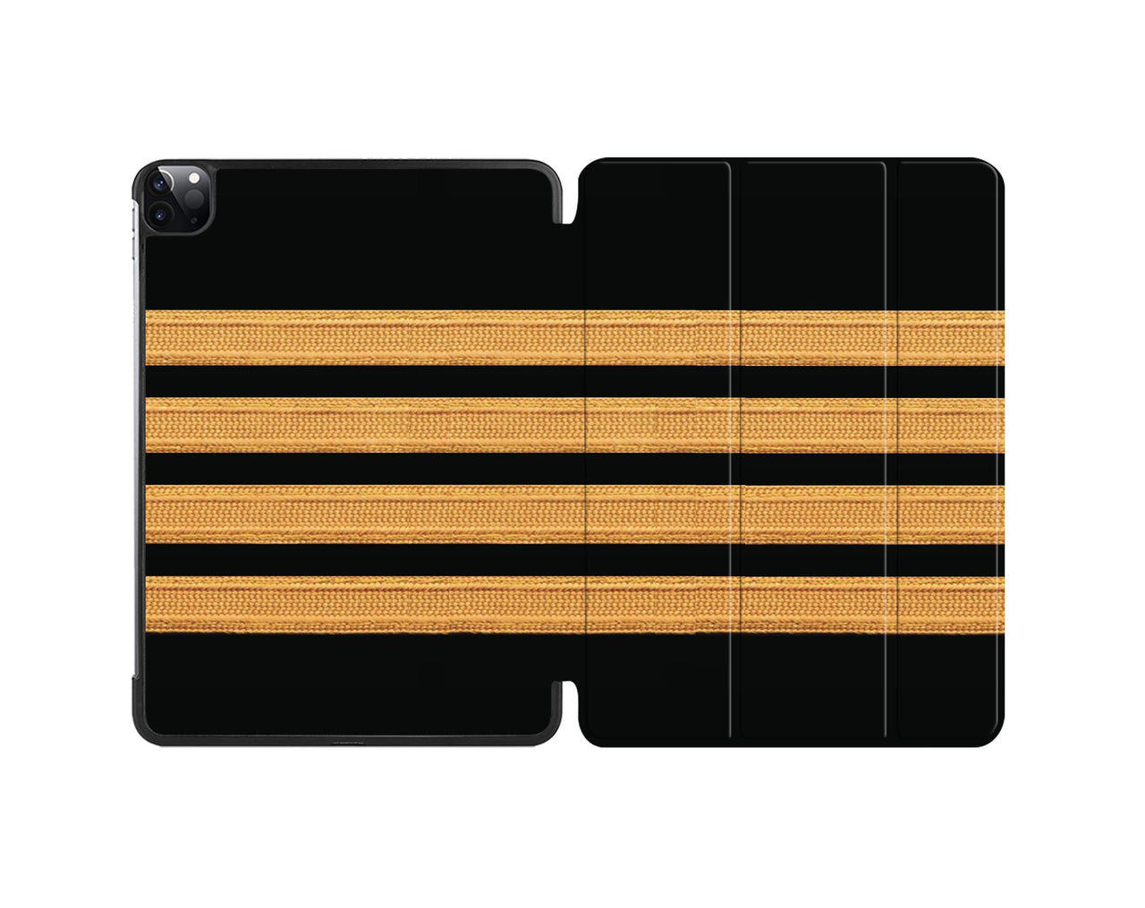 Customizable Golden Pilot Epaulettes (4 Lines) Designed iPad Cases