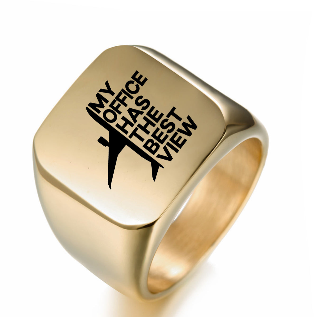 My Office Has The Best View Designed Men Rings