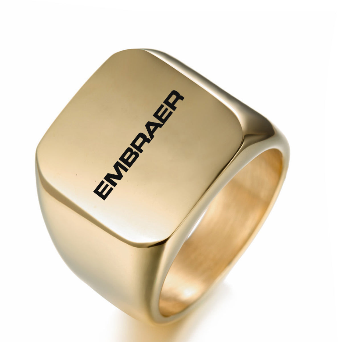 Embraer & Text Designed Men Rings