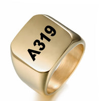 Thumbnail for A319 Flat Text Designed Men Rings
