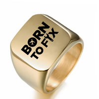 Thumbnail for Born To Fix Airplanes Designed Designed Men Rings