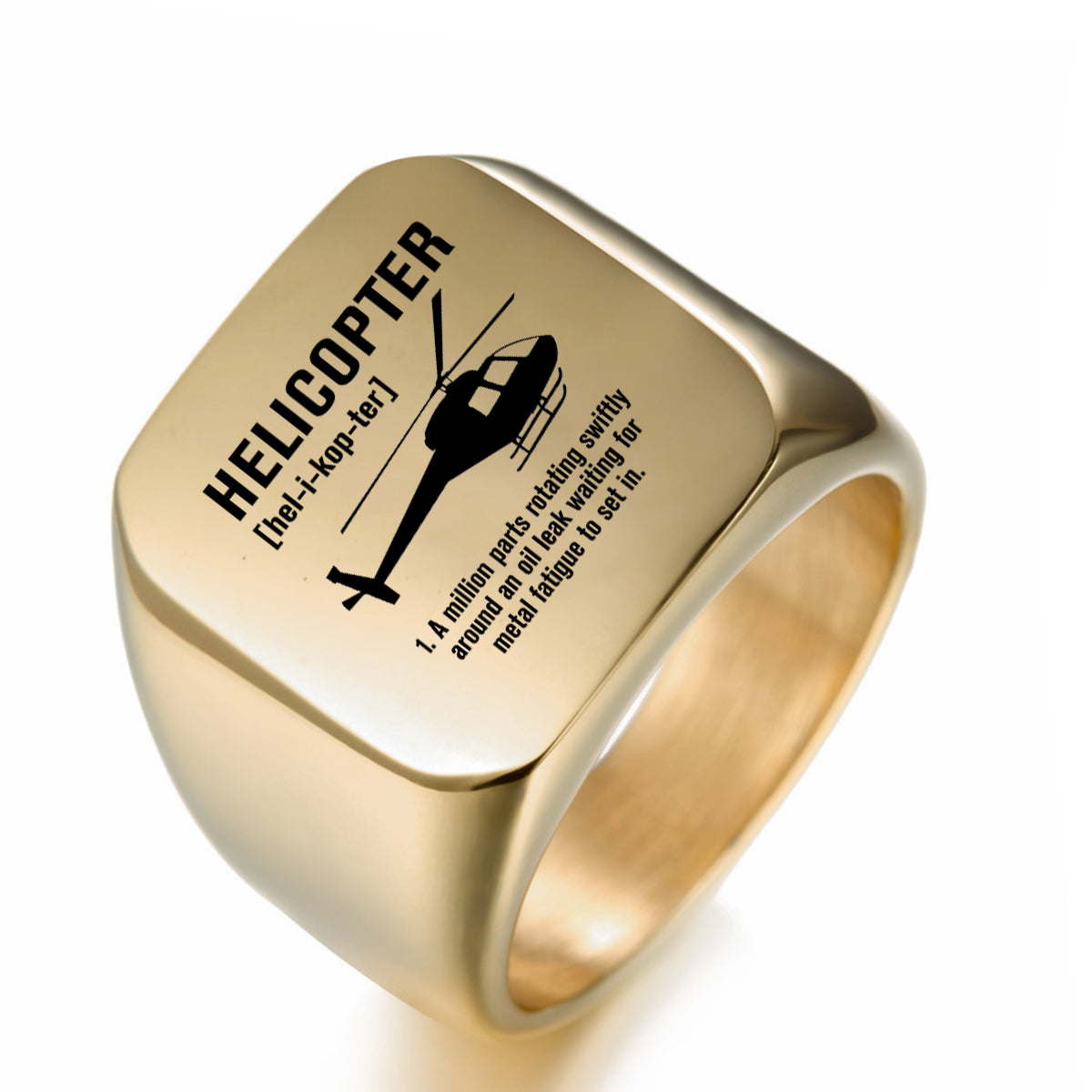Helicopter [Noun] Designed Men Rings