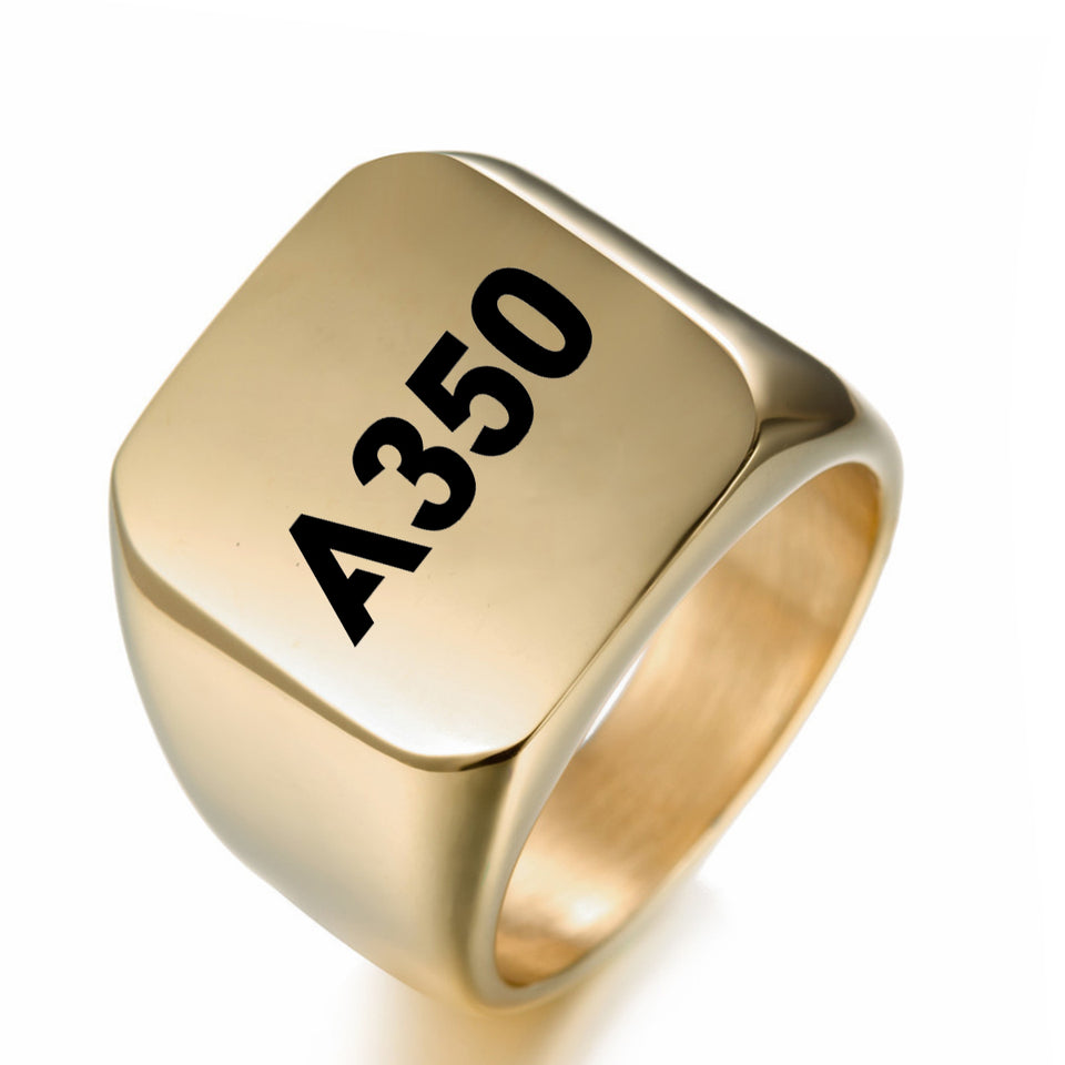 A350 Flat Text Designed Men Rings