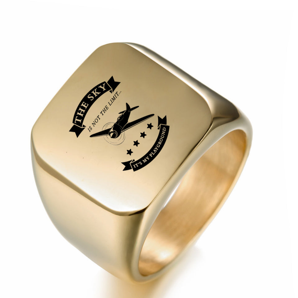 The Sky is not the limit, It's my playground Designed Men Rings