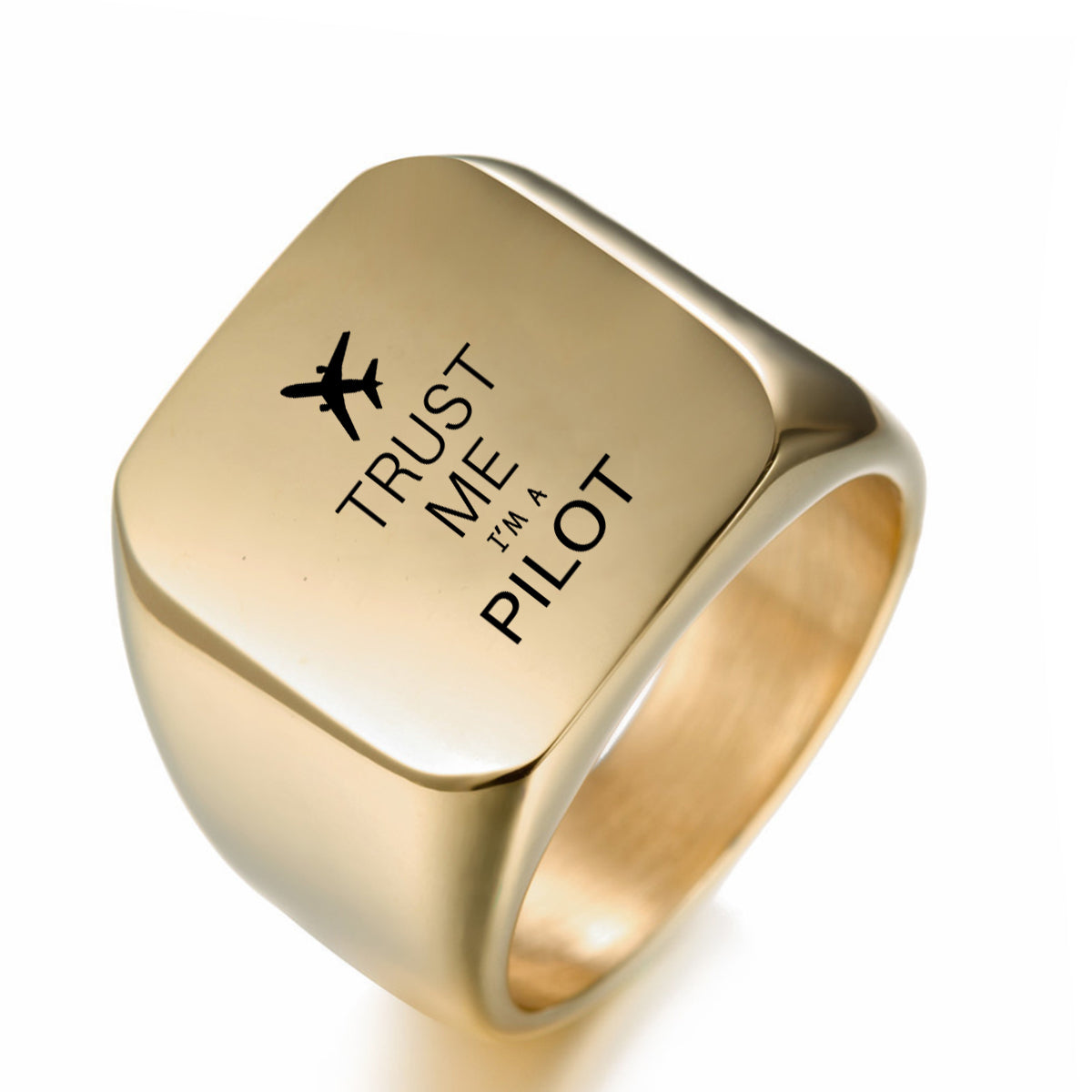 Trust Me I'm a Pilot 2 Designed Men Rings