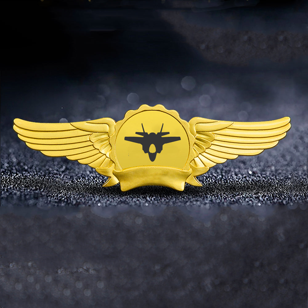 Lockheed Martin F-35 Lightning II Silhouette Designed Badges