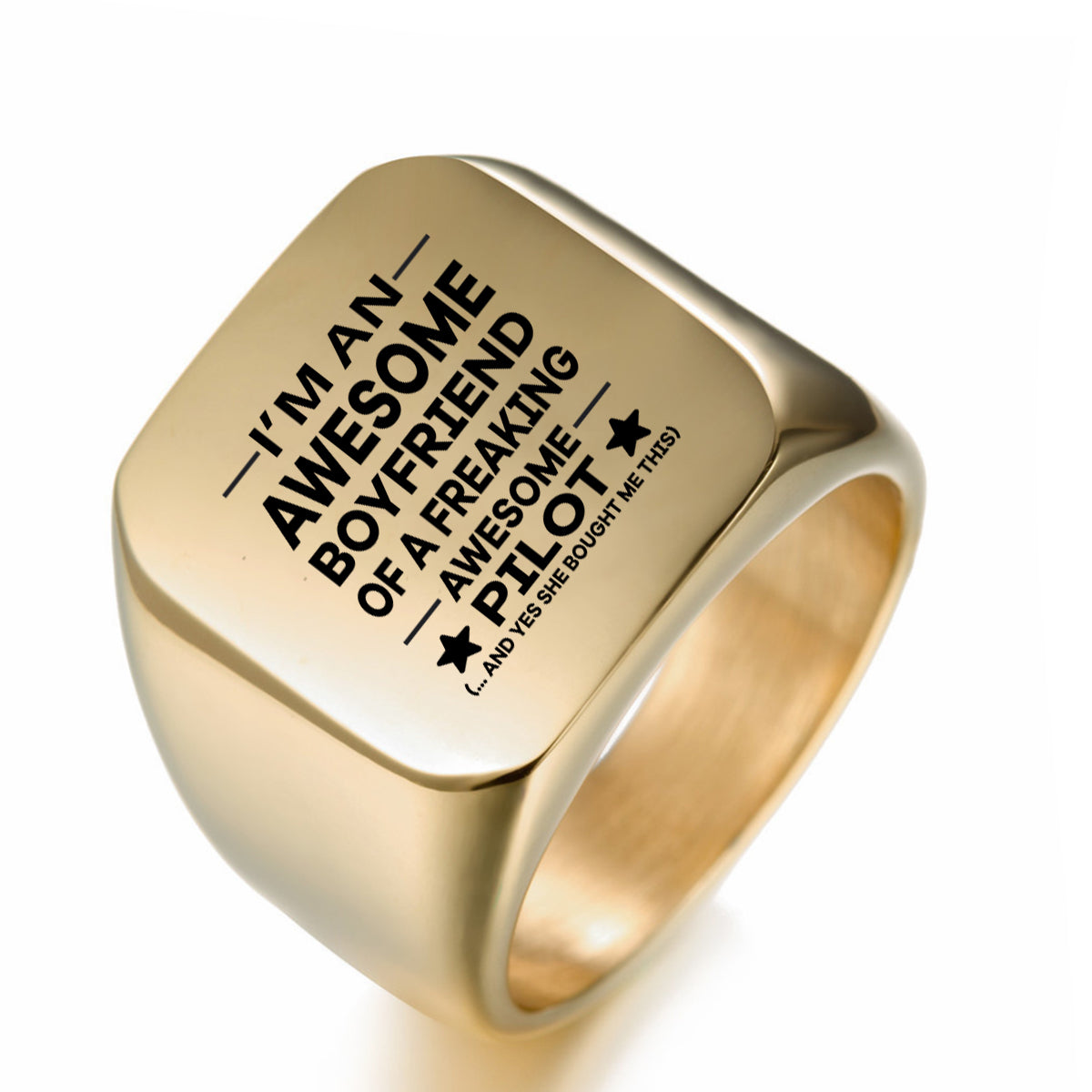 I am an Awesome Boyfriend Designed Men Rings