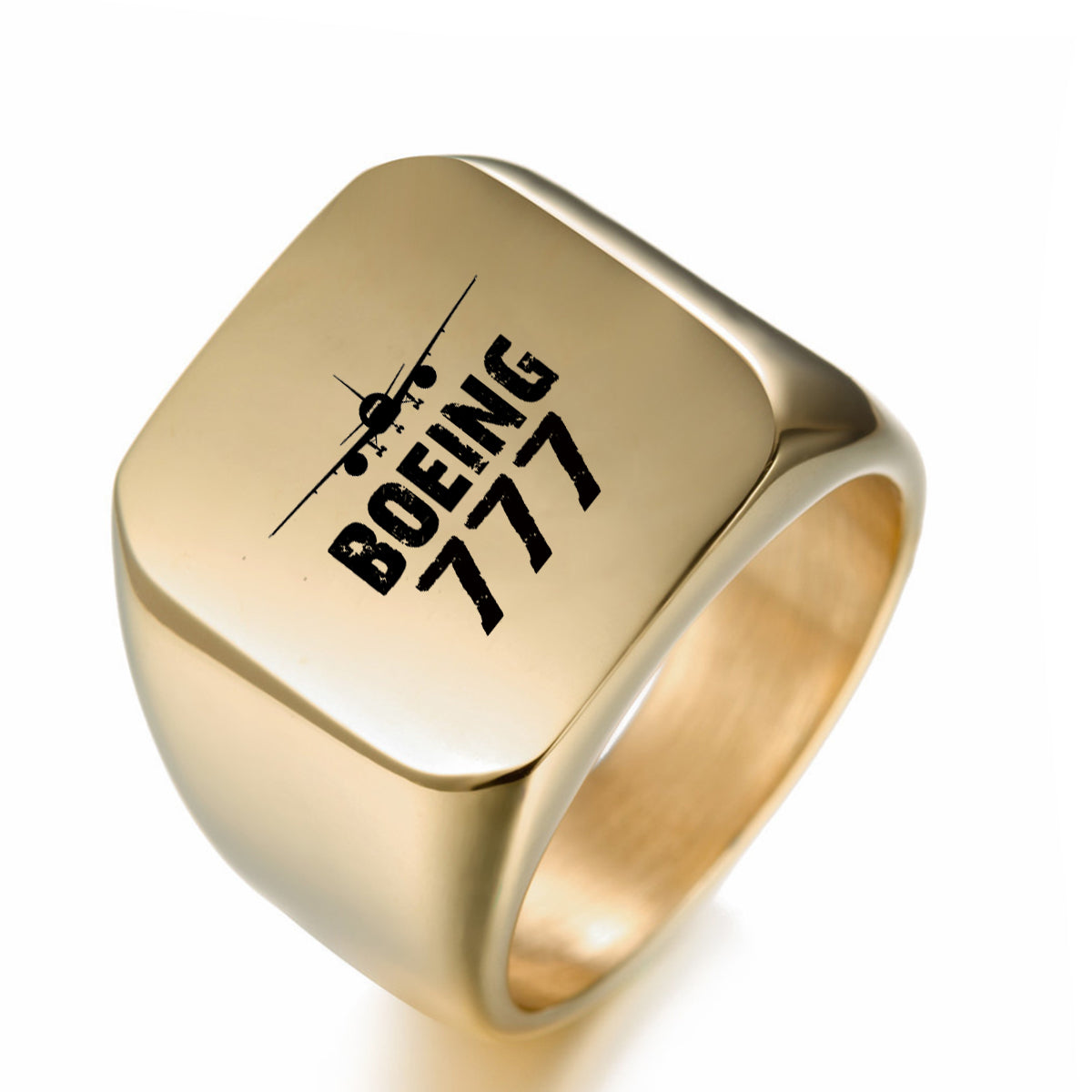 Boeing 777 & Plane Designed Men Rings