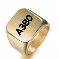 Thumbnail for A380 Flat Text Designed Men Rings