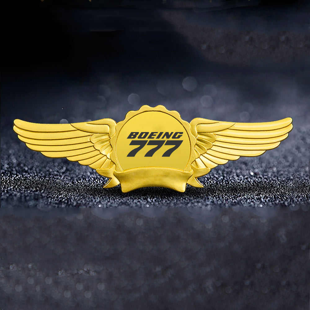 Boeing 777 & Text Designed Badges