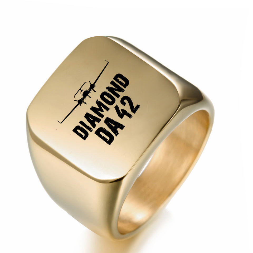 Diamond DA42 & Plane Designed Men Rings