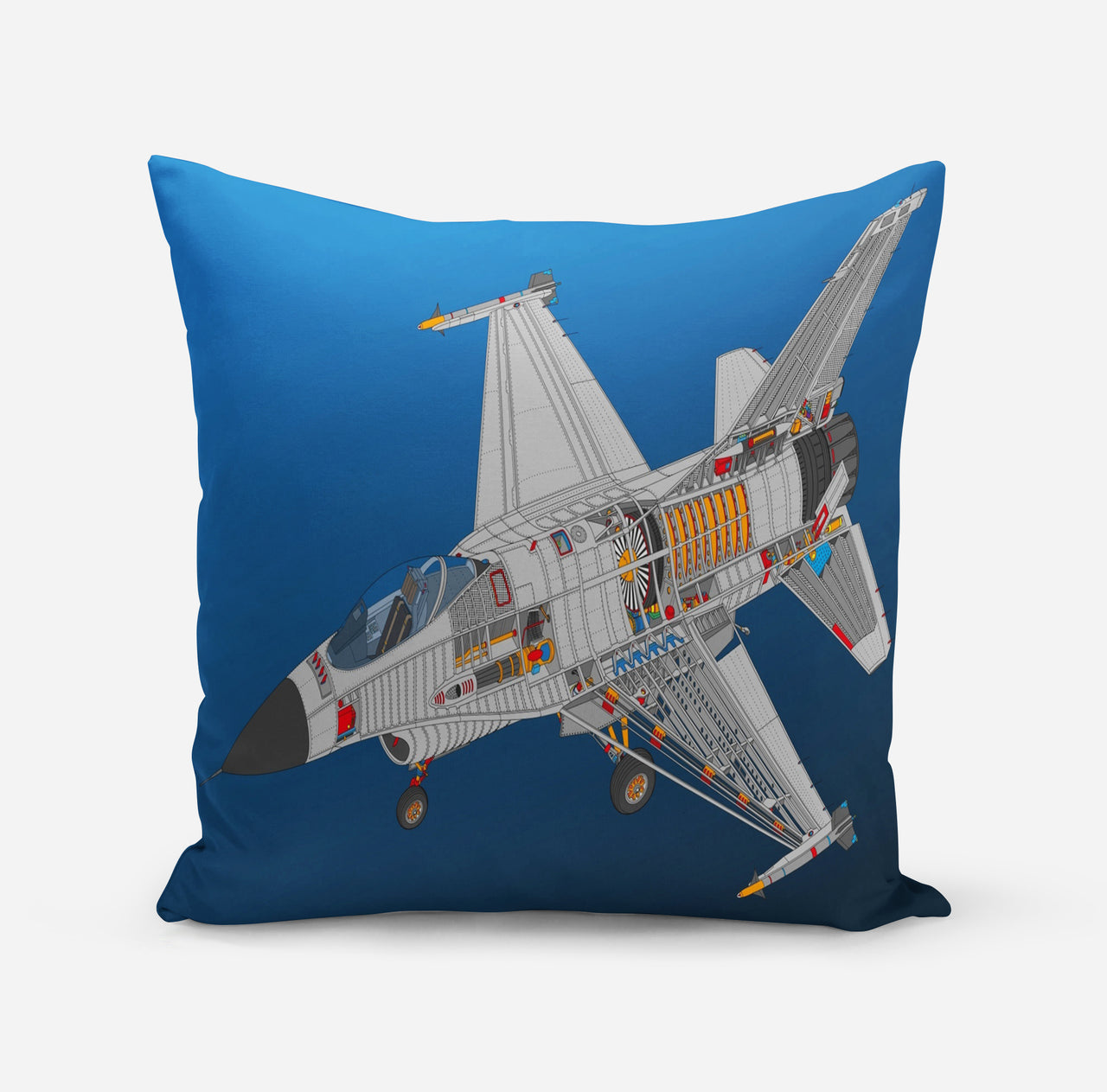 Graphical Fighting Falcon F16 Designed Pillows