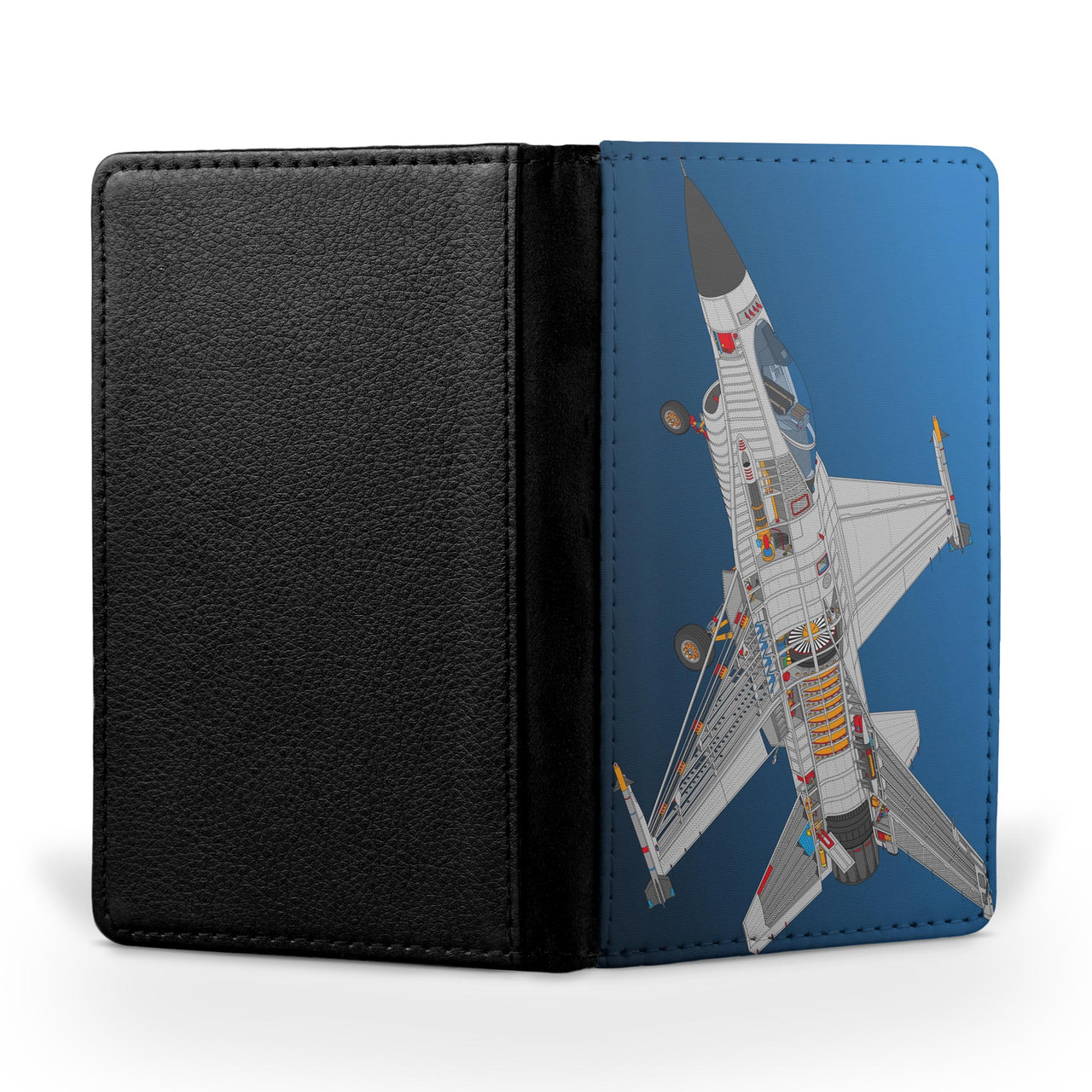 Graphical Fighting Falcon F16 Printed Passport & Travel Cases