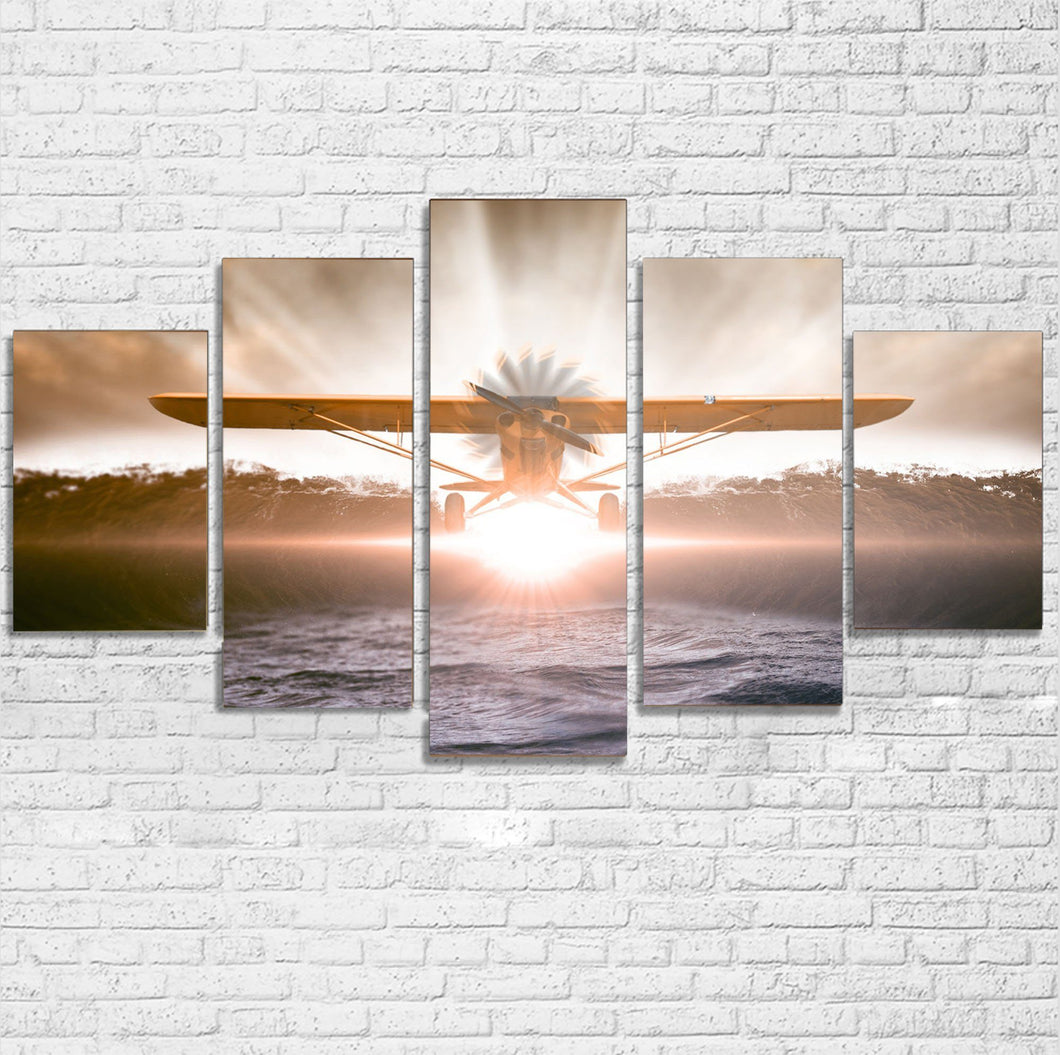 Graphical Propeller Printed Multiple Canvas Poster Aviation Shop 