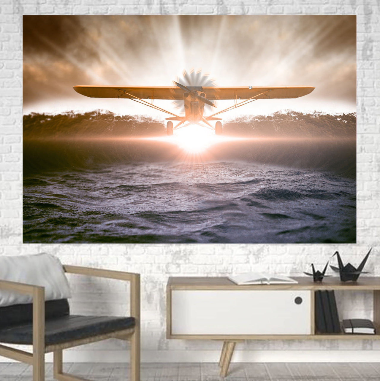 Graphical Propeller Printed Canvas Posters (1 Piece) Aviation Shop 