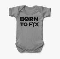 Thumbnail for Born To Fix Airplanes Designed Baby Bodysuits