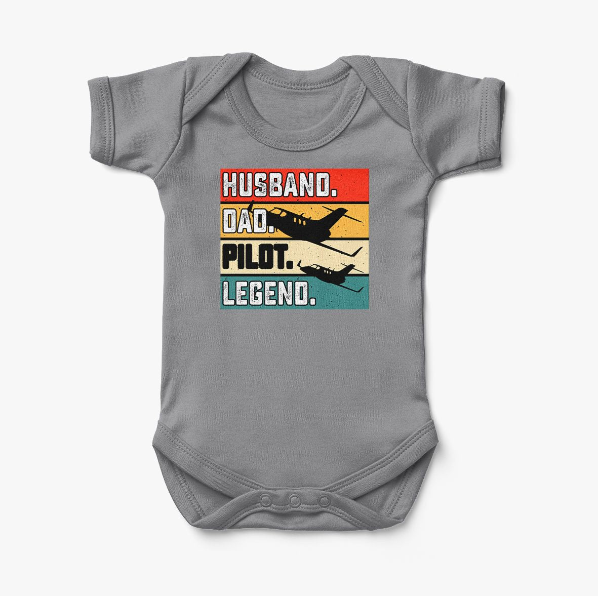 Husband & Dad & Pilot & Legend Designed Baby Bodysuits