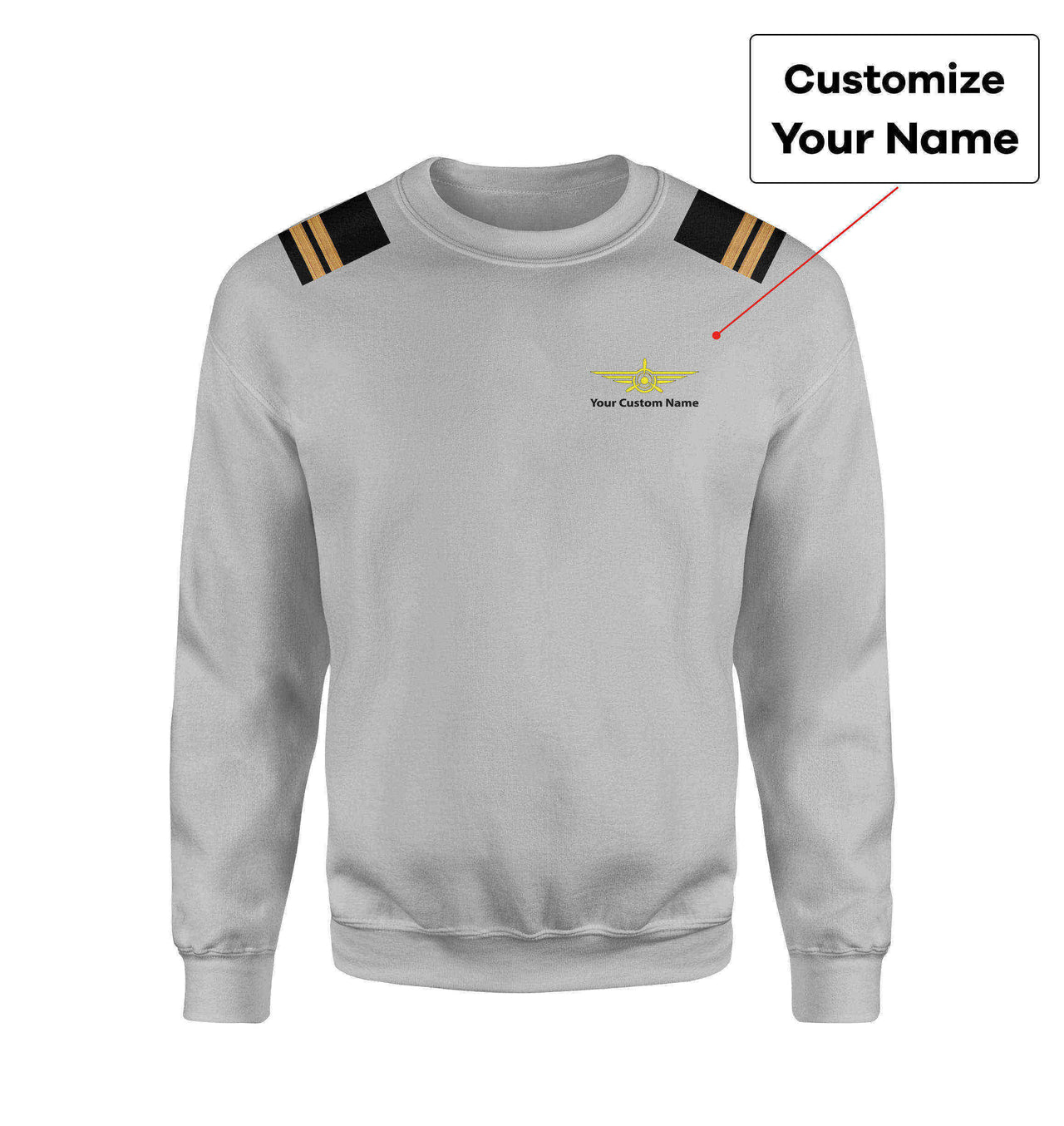Custom & Name with EPAULETTES (Badge 3) Designed 3D Sweatshirts