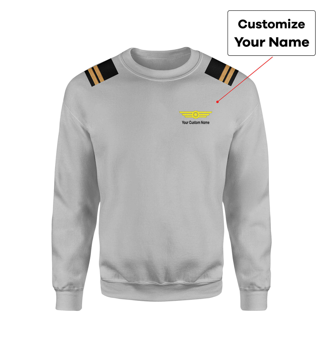 Custom & Name with EPAULETTES (Badge 6) Designed 3D Sweatshirts