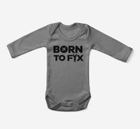 Thumbnail for Born To Fix Airplanes Designed Baby Bodysuits