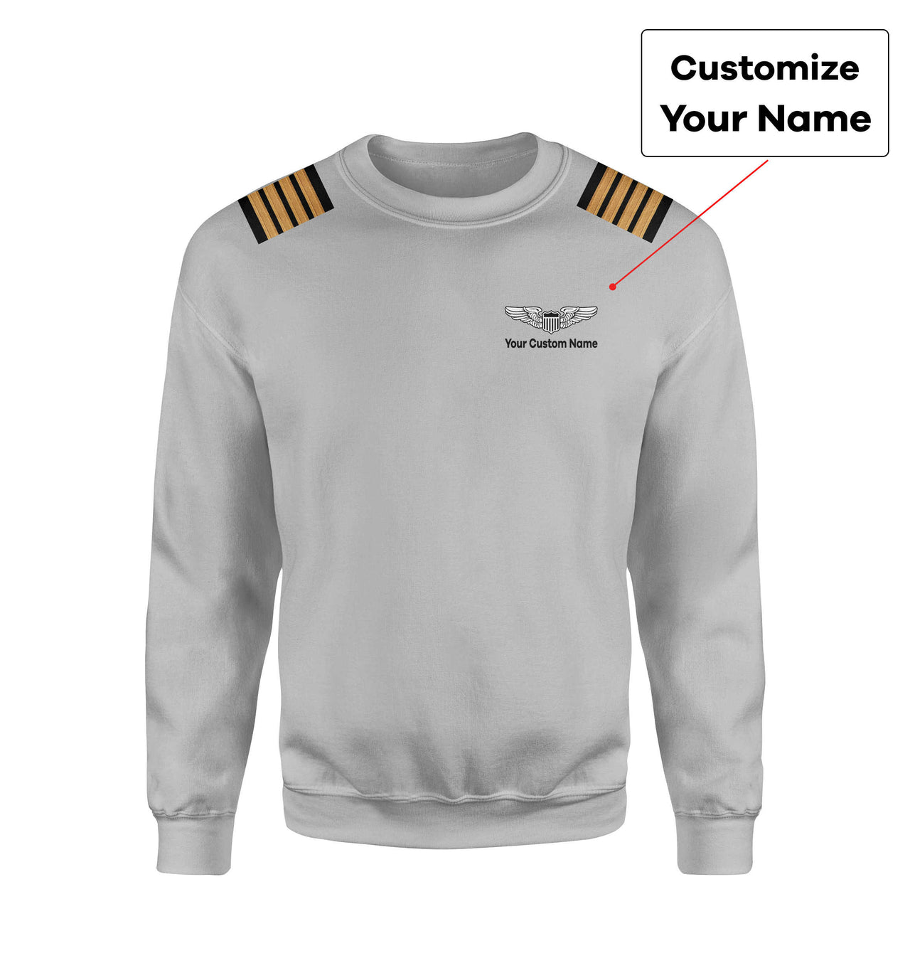 Custom & Name with EPAULETTES (Military Badge) Designed 3D Sweatshirts