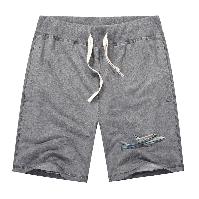 Space shuttle on 747 Designed Cotton Shorts