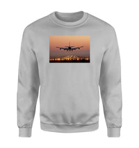 Thumbnail for Landing Boeing 747 During Sunset Designed Sweatshirts
