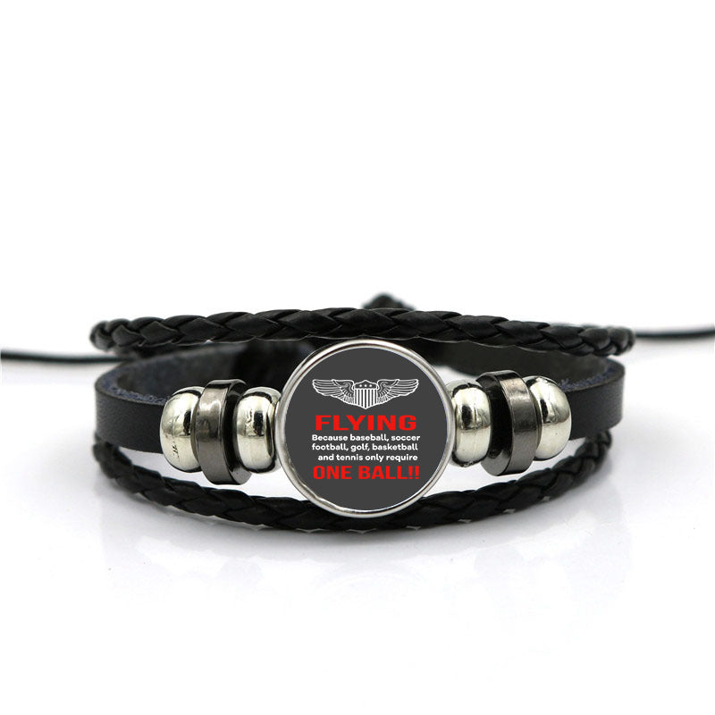 Flying One Ball Designed Leather Bracelets