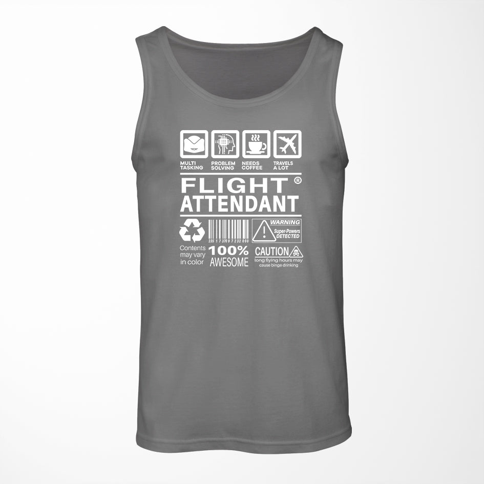 Flight Attendant Label Designed Tank Tops
