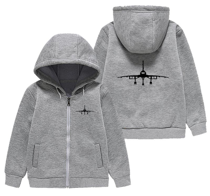 Concorde Silhouette Designed "CHILDREN" Zipped Hoodies