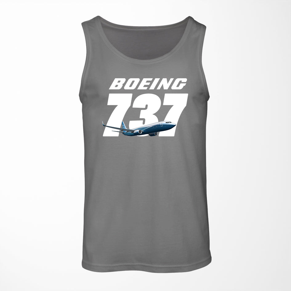 Super Boeing 737+Text Designed Tank Tops