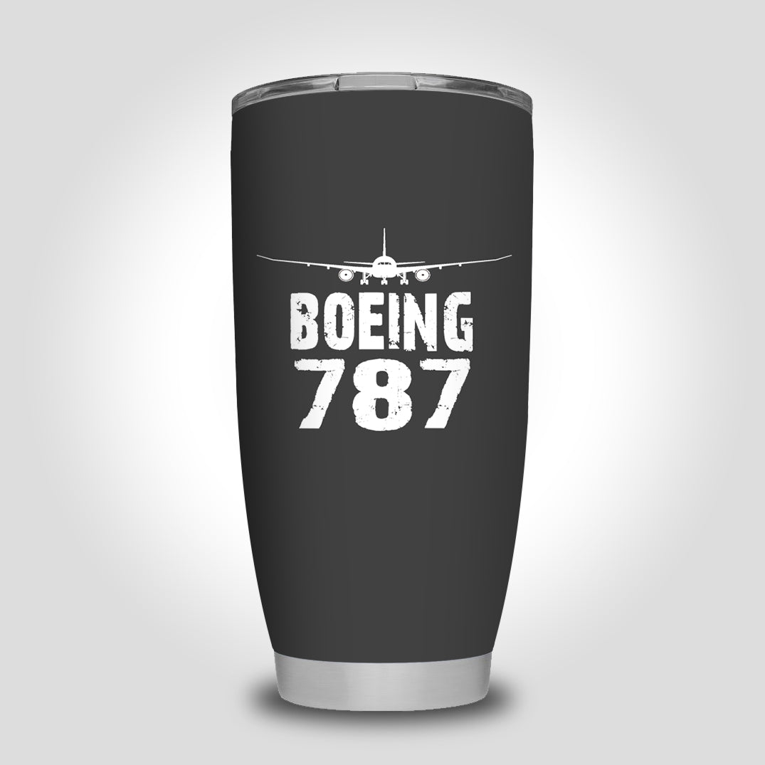 Boeing 787 & Plane Designed Tumbler Travel Mugs