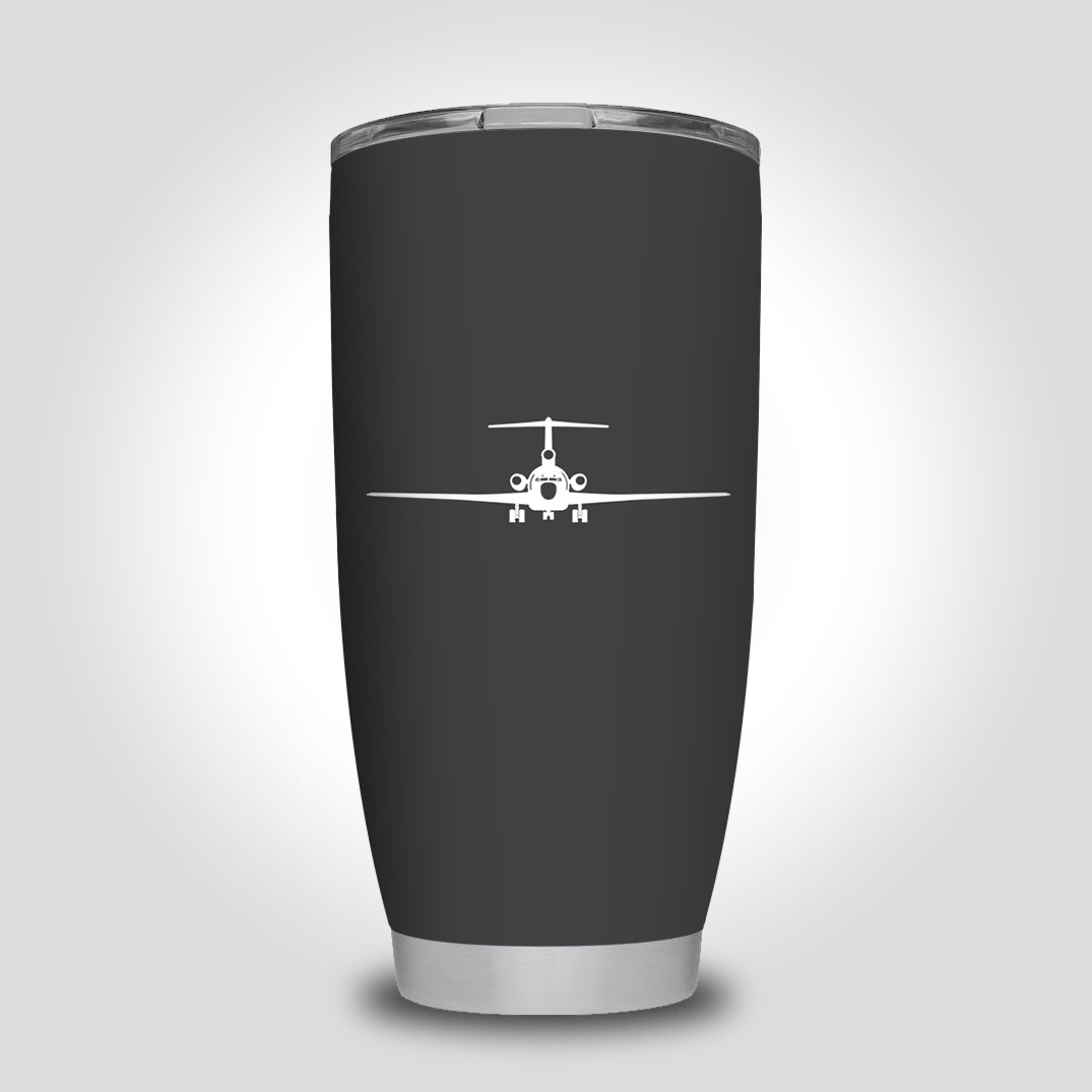 Boeing 727 Silhouette Designed Tumbler Travel Mugs